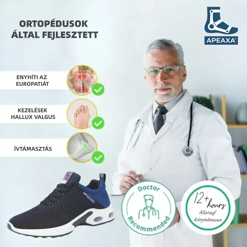 (🔥60% kedvezmény ma - ne hagyd ki!) ⏰ - APEAXA® márka - puha és kényelmes ortopéd sportcipők ✅ (enyhíti a lábfájdalmat)