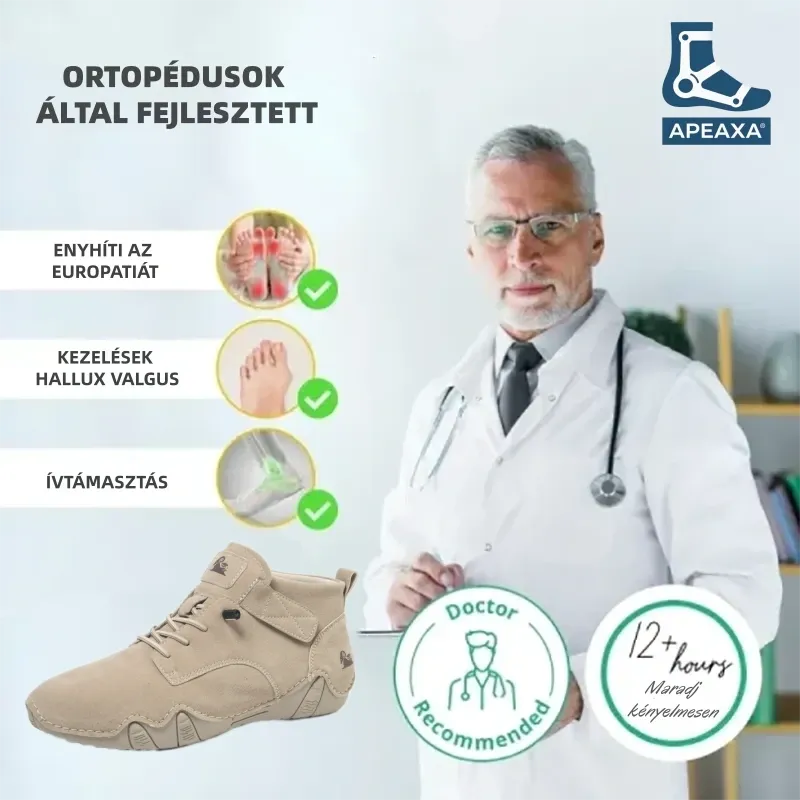 【🎁60% kedvezmény ma - Ne hagyja ki】Ergonómiailag tervezett ausztrál bőr ortopéd cipők - Kiváló minőségű bőr + kézzel varrott 👞
