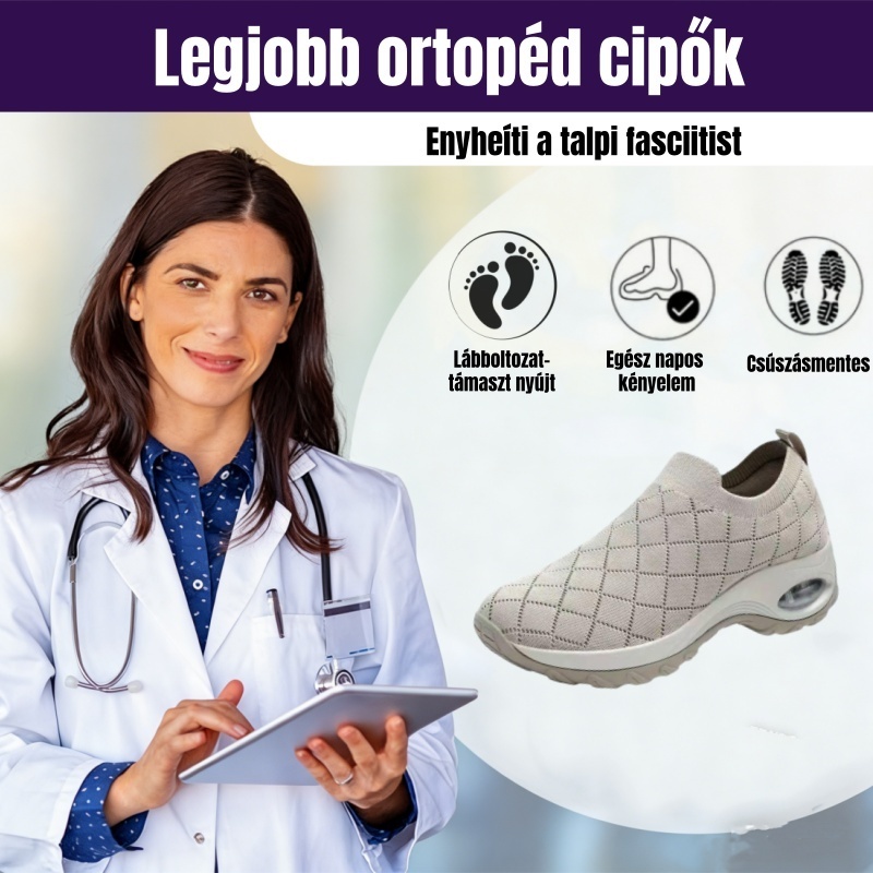 (🔥60% kedvezmény ma - ne maradj le!) APEXA® - Női ortopédiai párnázott cipők ✅ Mondj búcsút a lábfájásnak, és élvezd az egész napos kényelmet!