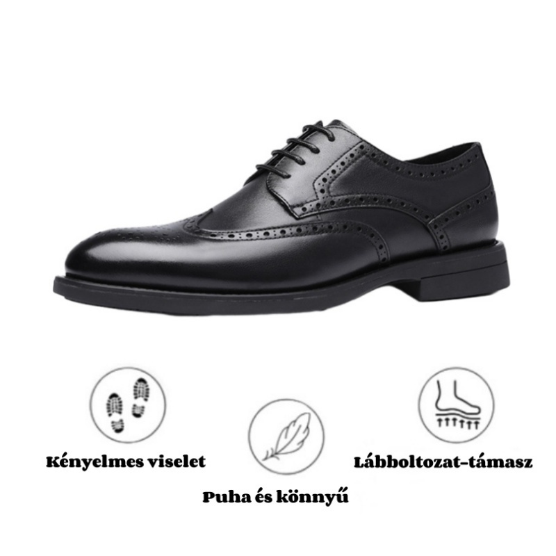 【🎁 Csak ma: 60% kedvezmény - Ne maradj le!】 Ergonomikus ortopéd bőrcipő - Prémium ausztrál bőr + Kézi varrás 👞