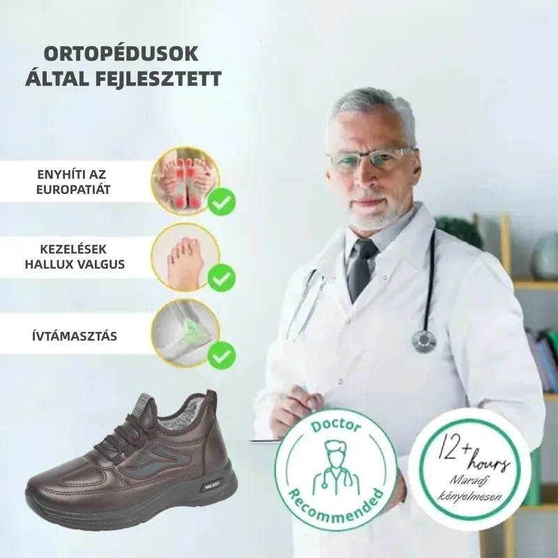 (🔥Ma 60% kedvezmény - ne hagyd ki!) ⏰ - APEAXA® márka - puha, kényelmes, ortopéd és meleg cipők ✅ (enyhíti a lábfájdalmat)