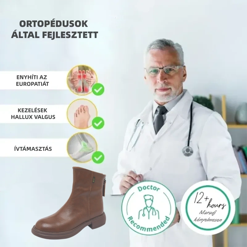 (🔥60% kedvezmény ma - ne maradj le!) ⏰ - APEAXA® márka - puha és kényelmes ortopéd bokacsizma ✅ (enyhíti a lábfájdalmat)