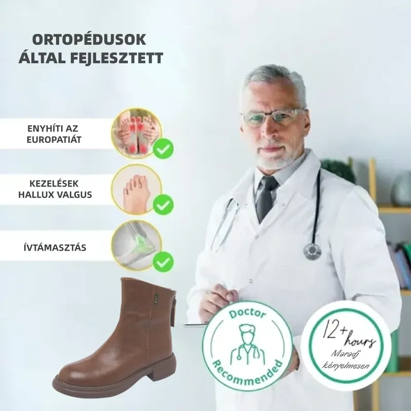 (🔥60% kedvezmény ma - ne maradj le!) ⏰ - APEAXA® márka - puha és kényelmes ortopéd bokacsizma ✅ (enyhíti a lábfájdalmat)