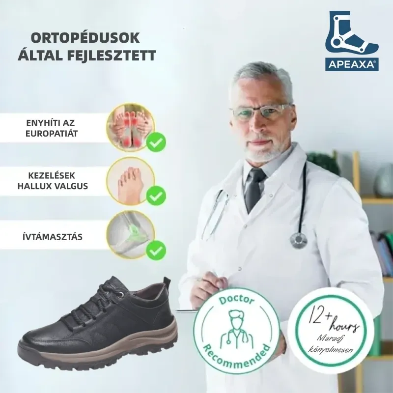 【🎁60% kedvezmény ma - Ne hagyja ki】Ergonómiailag tervezett ausztrál bőr ortopéd cipők - Kiváló minőségű bőr + kézzel varrott 👞