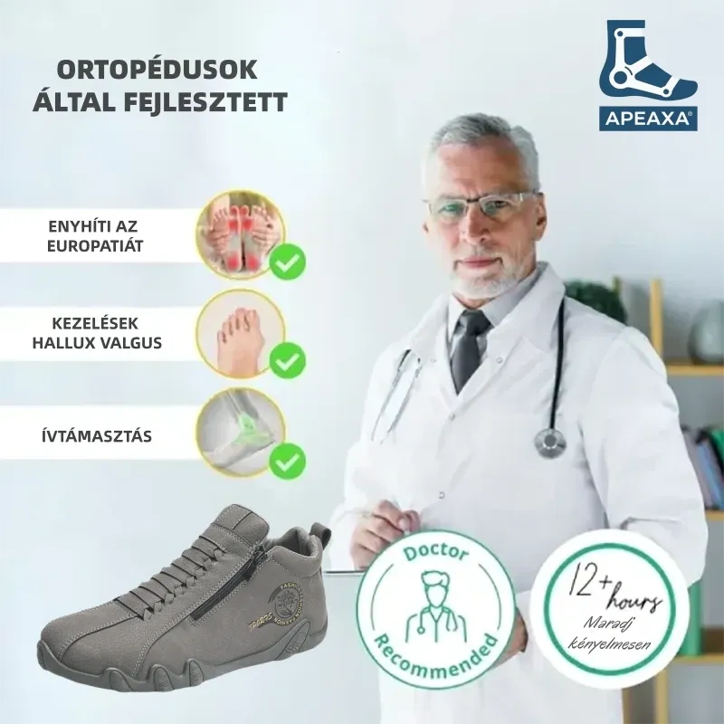 【🎁60% kedvezmény ma - ne hagyd ki】 Ergonomikus kialakítású ortopéd cipő - kiváló minőségű bőr + kézzel varrott 👞