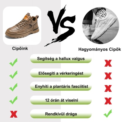 【🎁50% kedvezmény ma - ne hagyd ki】 Ergonomikus kialakítású ortopéd cipő - kiváló minőségű bőr + kézzel varrott 👞