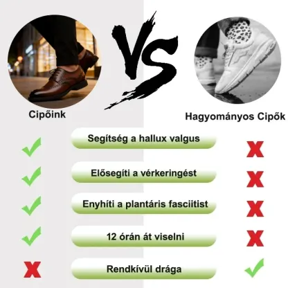 【🎁 Csak ma: 60% kedvezmény - Ne maradj le!】 Ergonomikus ortopéd bőrcipő - Prémium ausztrál bőr + Kézi varrás 👞