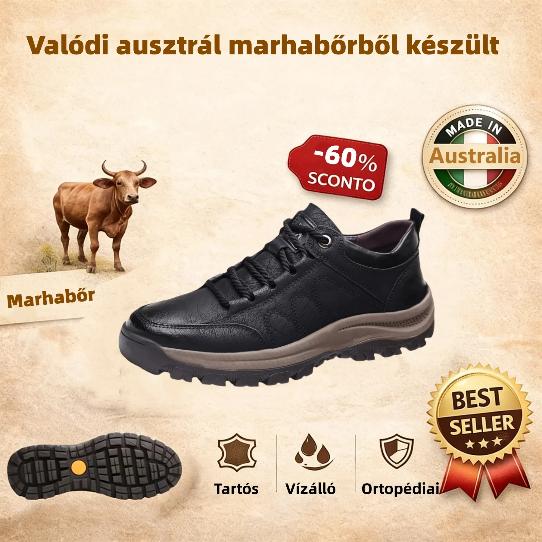 APEAXA® | [🔥60% kedvezmény az egész weboldalra - Csak ma] Ergonomikusan kialakított, kényelmes bőrcipők