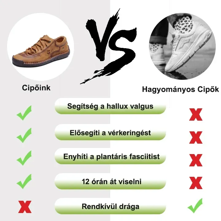 【🎁60% kedvezmény ma - ne hagyd ki】 Ergonomikus kialakítású ortopéd cipő - kiváló minőségű bőr + kézzel varrott 👞
