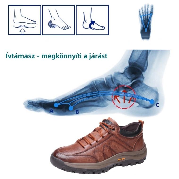 【🎁50% kedvezmény ma - ne hagyd ki】 Ergonomikus kialakítású ortopéd cipő - kiváló minőségű bőr + kézzel varrott 👞