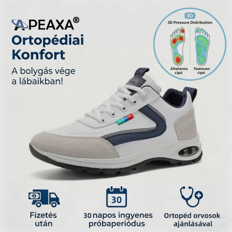 (🔥60% kedvezmény ma - ne maradj le!) APEXA® - Férfi ortopédiai párnázott cipők ✅ Mondj búcsút a lábfájásnak, és élvezd az egész napos kényelmet!