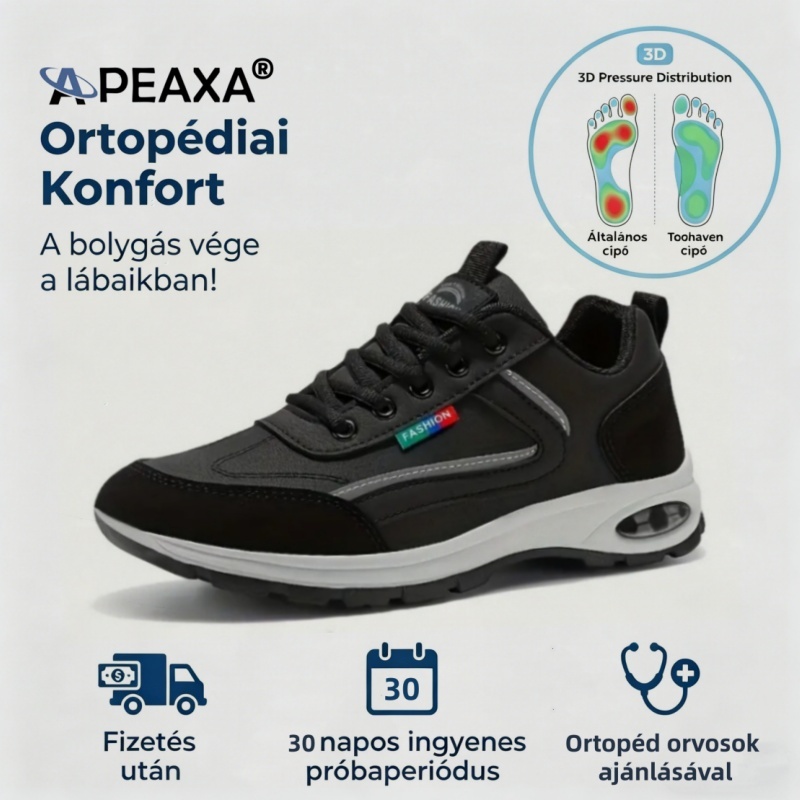 (🔥60% kedvezmény ma - ne maradj le!) APEXA® - Férfi ortopédiai párnázott cipők ✅ Mondj búcsút a lábfájásnak, és élvezd az egész napos kényelmet!