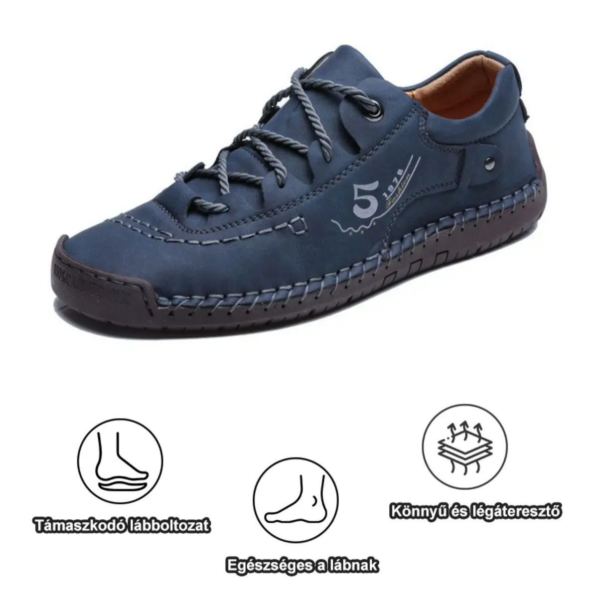 【🎁60% kedvezmény ma - ne hagyd ki】 Ergonomikus kialakítású ortopéd cipő - kiváló minőségű bőr + kézzel varrott 👞