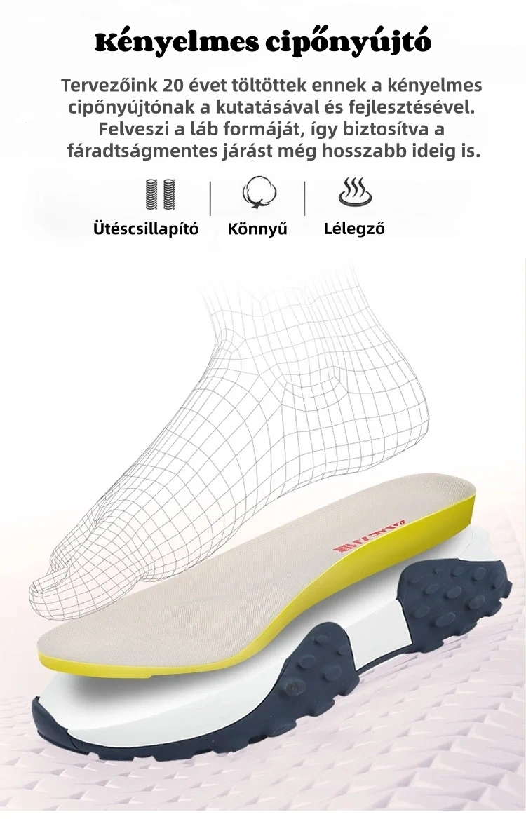 (🔥Ma 60% kedvezmény - ne maradj le!) ⏰Ergonomikus - puha és kényelmes ortopédiai hétköznapi/sportcipő (lábboltozat-támasz, járástámasz)