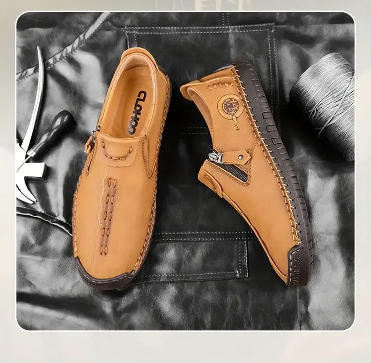 【🎉Korlátozott ideig érvényes akció - 60% kedvezmény, csak ma - Ne maradj le】 - Férfi ortopéd cipők ausztrál borjúbőrből 👞Kényelmes járás és fájdalomcsillapítás✅