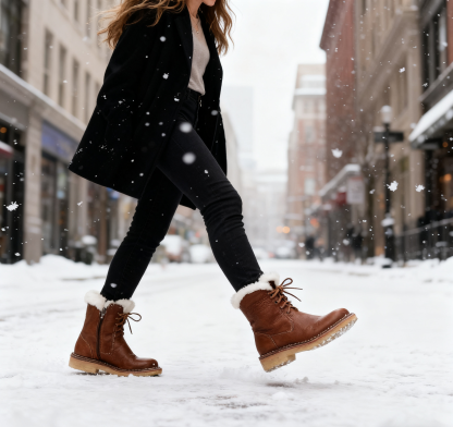 (🔥60% kedvezmény ma - ne hagyja ki ezt a lehetőséget) ⏰ - Puha és kényelmes vintage báránybőr csizma (lábboltozat-támasz - megkönnyíti a járást)