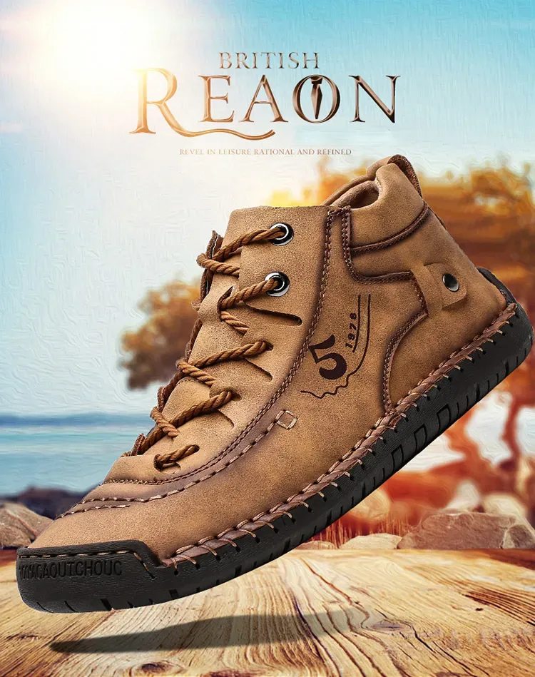 【🎁60% kedvezmény ma - Ne hagyja ki】Ergonómiailag tervezett ausztrál bőr ortopéd cipők - Kiváló minőségű bőr + kézzel varrott 👞