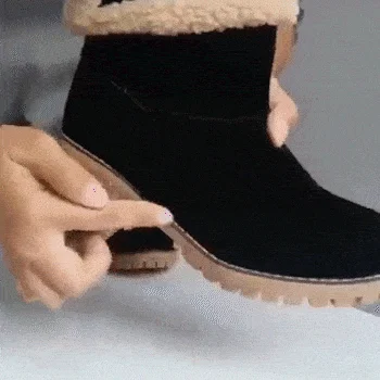 🎁[MA 60% KEDVEZMÉNY – NE HAGYJA KI] Ergonomikus kialakítású, meleg téli csizma - prémium bőr + téli polár bélés 👞