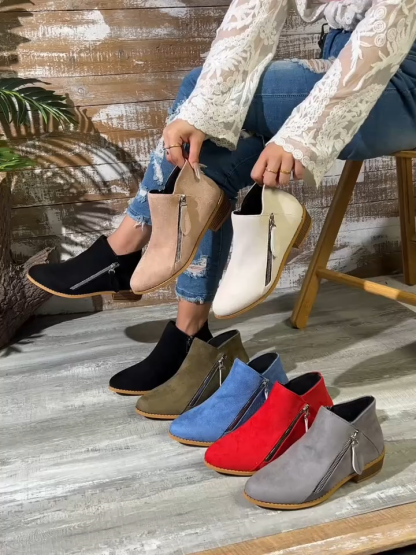 【🔥Ma 60% kedvezmény - ne maradj le】🔥Kényelmes, magas szárú velúr alkalmi cipők✅Lábtámasz és extra kényelem