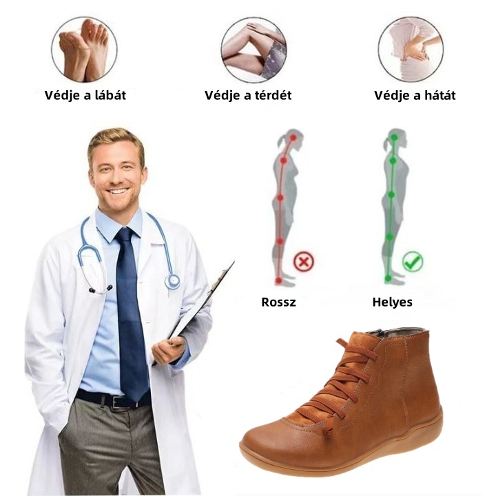 [🎁50% kedvezmény még ma – ne hagyd ki] Ergonomikus kialakítású női bőrcsizma – hatékonyan enyhíti a járási fájdalmat👞Állítsa be a megfelelő testtartást