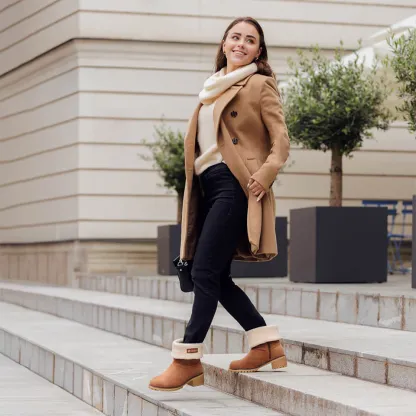 🎁[MA 60% KEDVEZMÉNY – NE HAGYJA KI] Ergonomikus kialakítású, meleg téli csizma - prémium bőr + téli polár bélés 👞