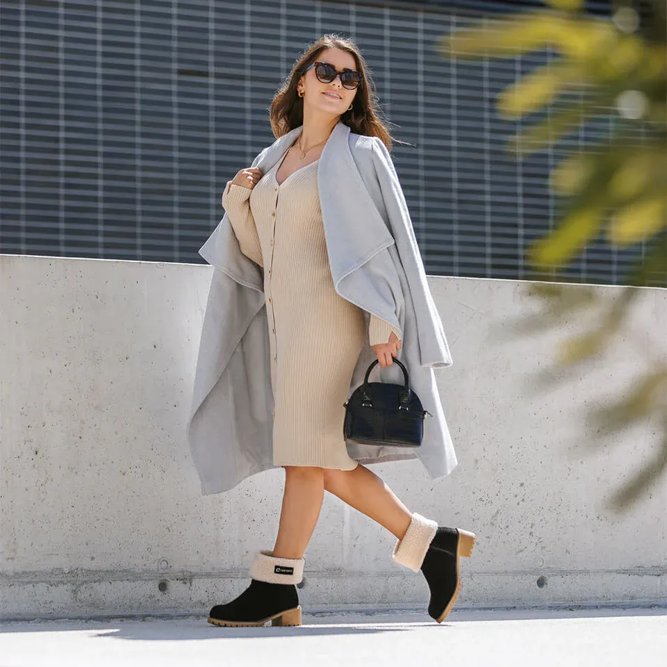 🎁[MA 60% KEDVEZMÉNY – NE HAGYJA KI] Ergonomikus kialakítású, meleg téli csizma - prémium bőr + téli polár bélés 👞