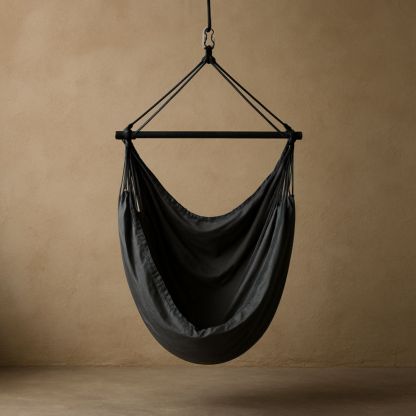 Hängesessel Textil Schwarz-Domovzeleny