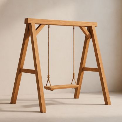 Schaukelgestell Holz Natur-Domovzeleny