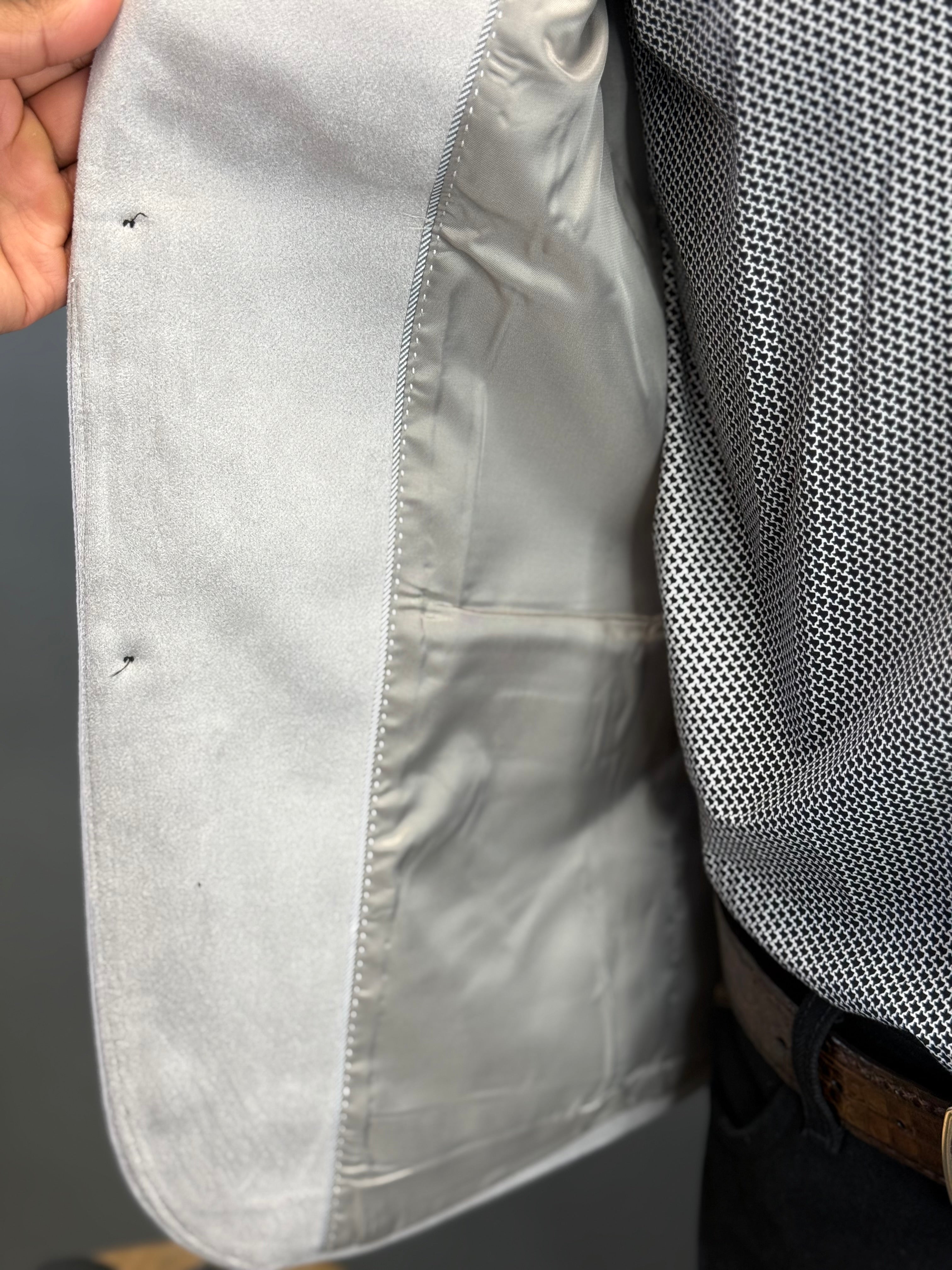 PLATINI GREY GAMUZA SUEDE BLAZER