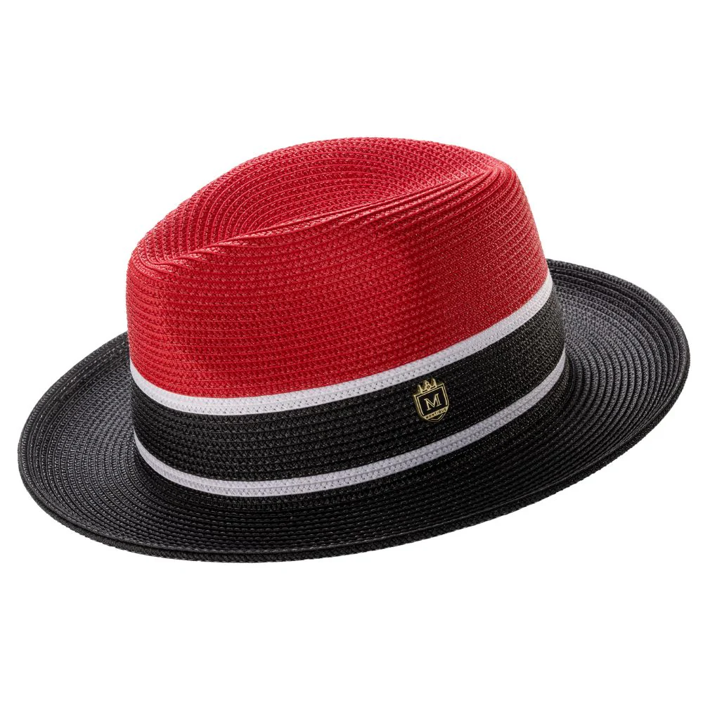 Color Block Fedora Straw Hat
