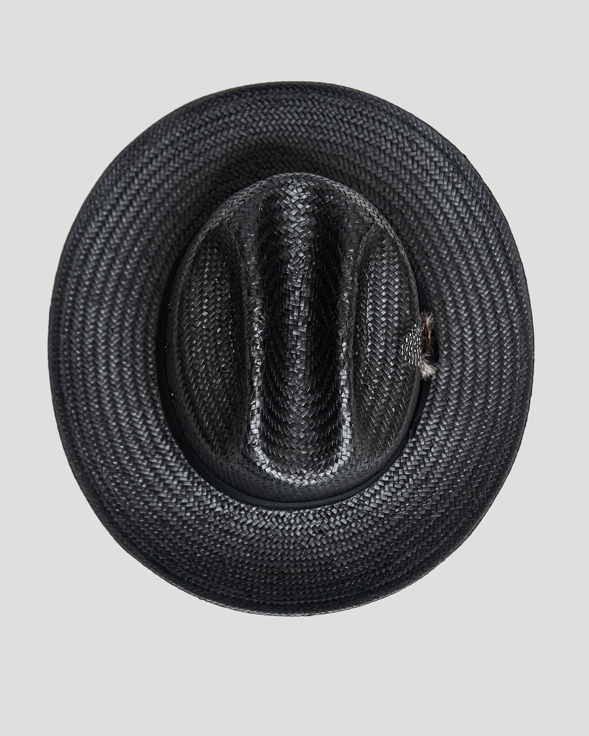 Miller Ranch Straw Fedora Hat - Ebony