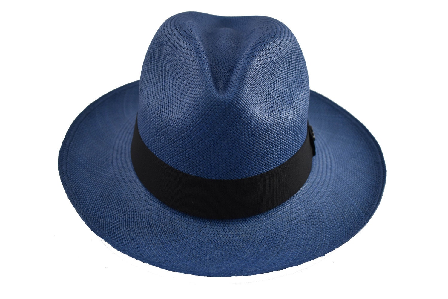 Advanced Original Panama Hat-Electric Blue Toquilla Straw-Handwoven in Ecuador