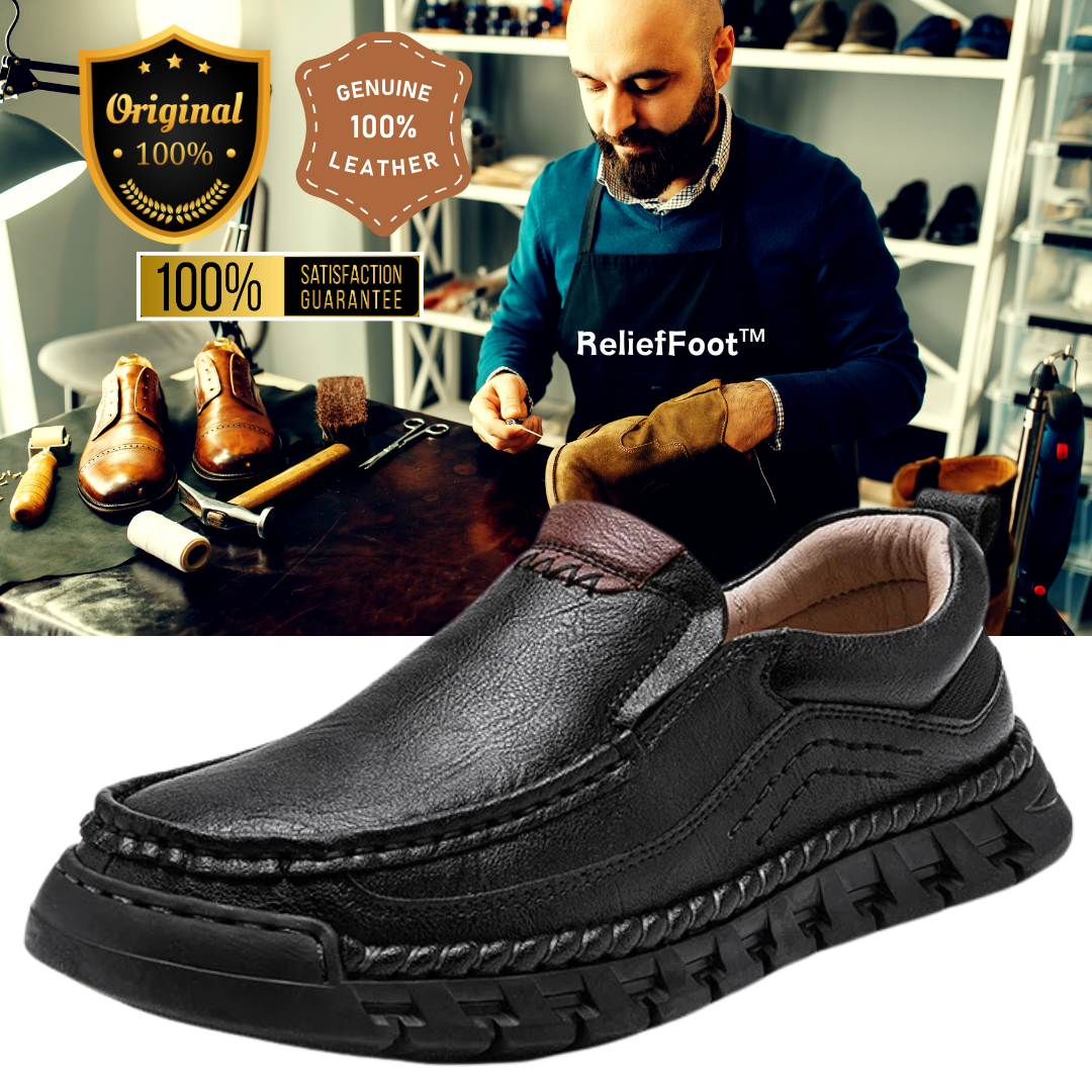 ⏰Promotion 70% OFF - 2025 Spring Men's Orthopedic Comfortable Genuine Leather Slip On Walking Shoes New