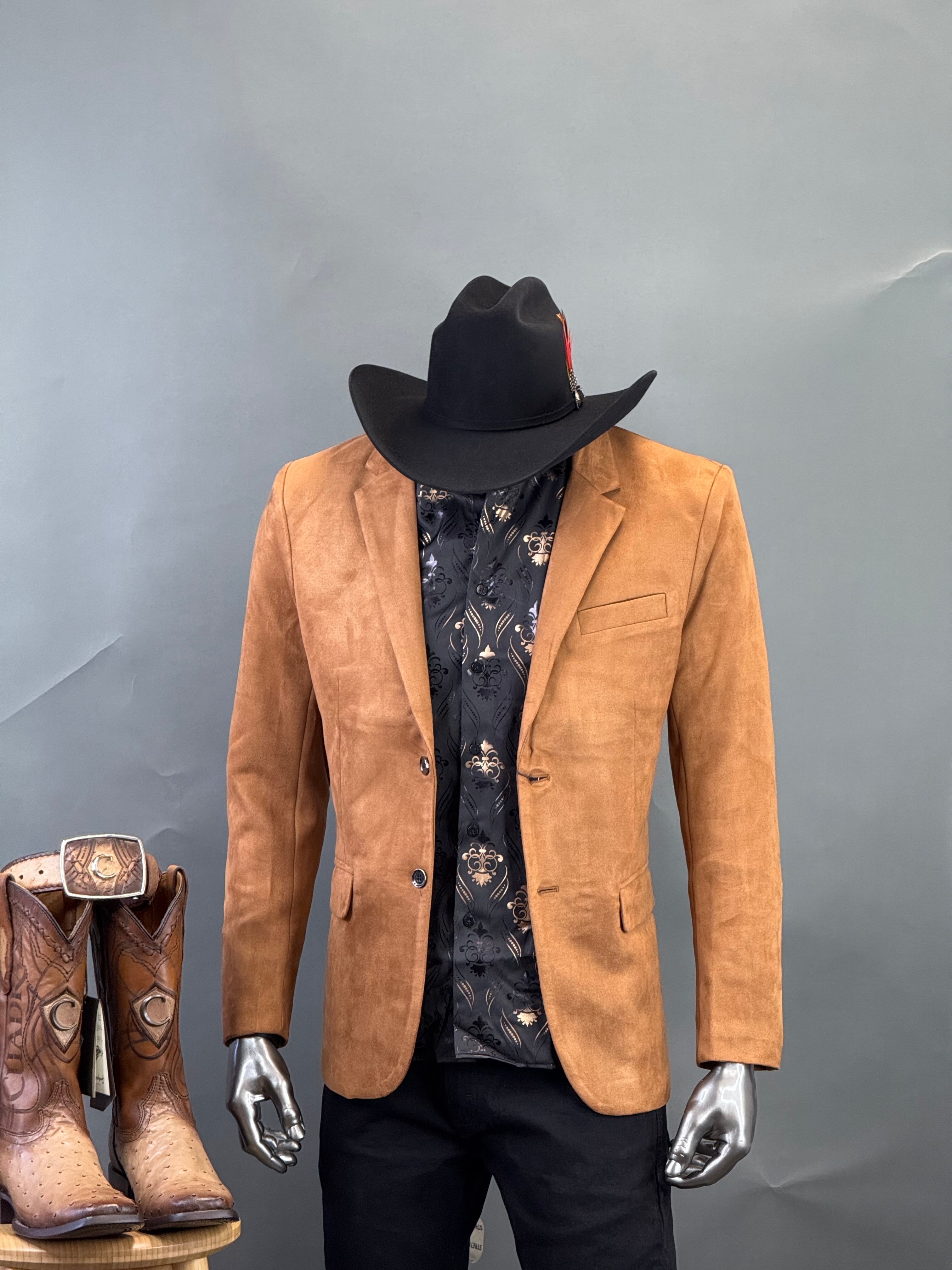 PLATINI CAMEL GAMUZA SUEDE BLAZER