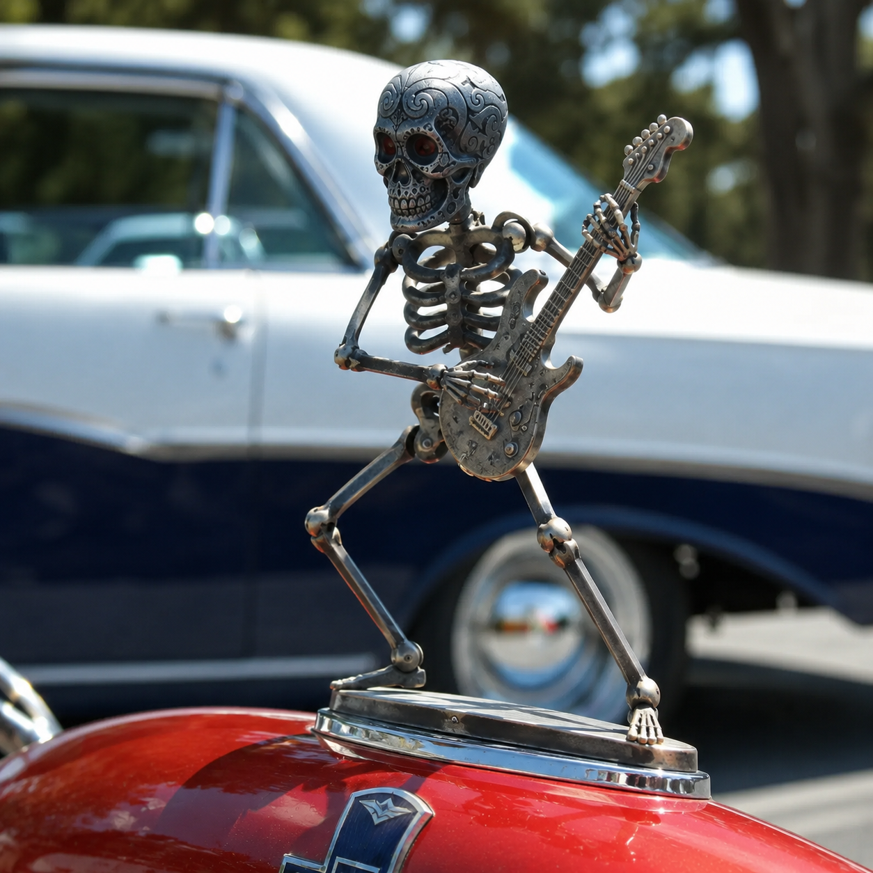 Skeleton Middle Finger Hood Ornament