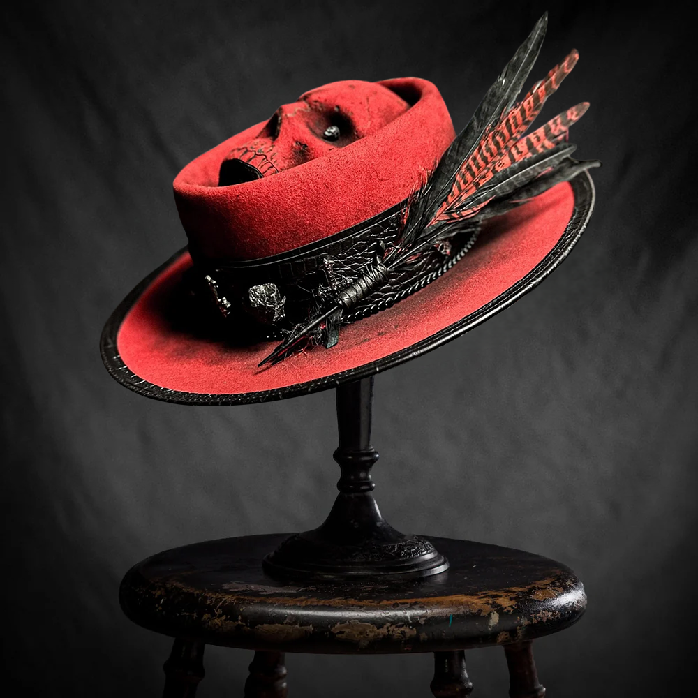 Skull Crown In Dark Red