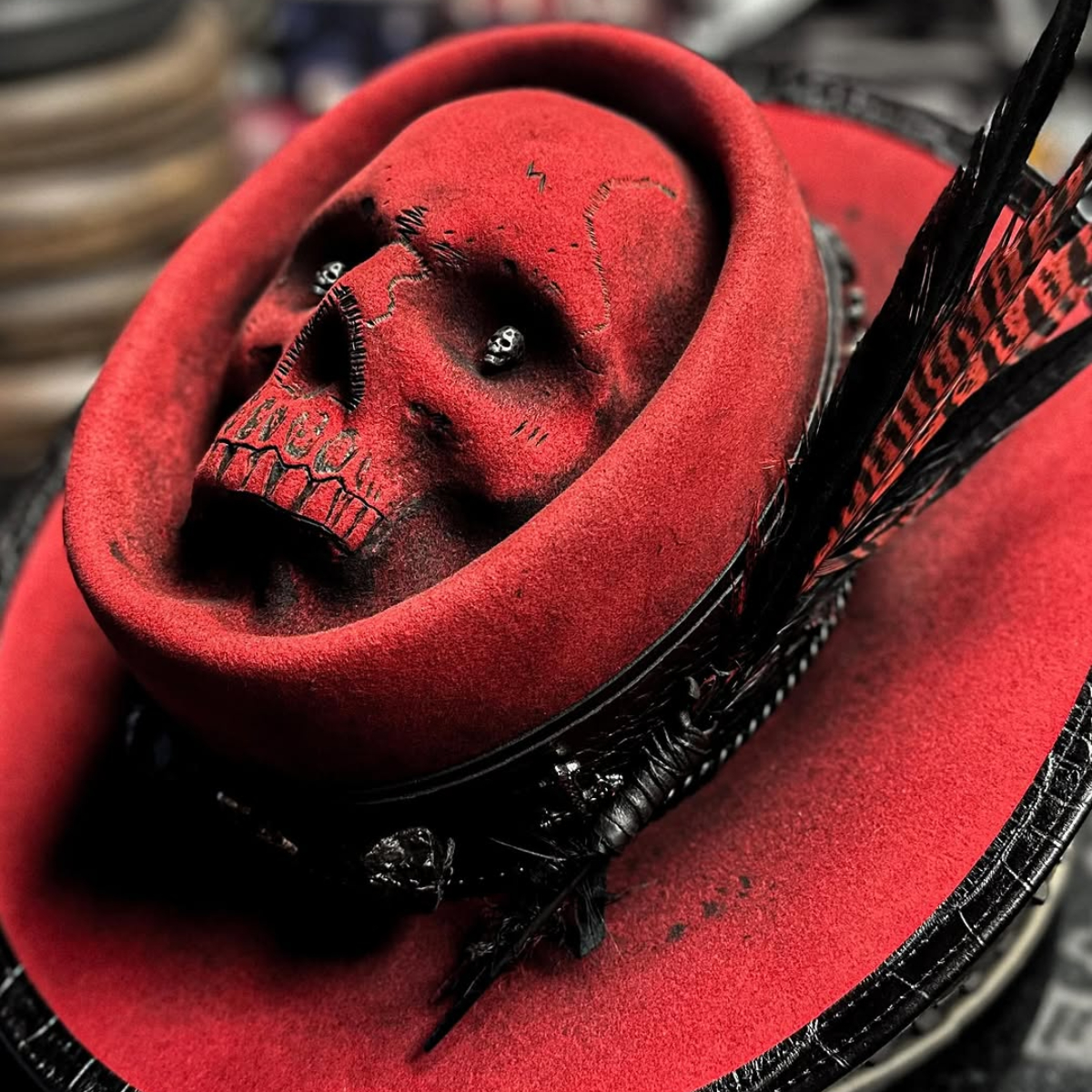 Skull Crown In Dark Red