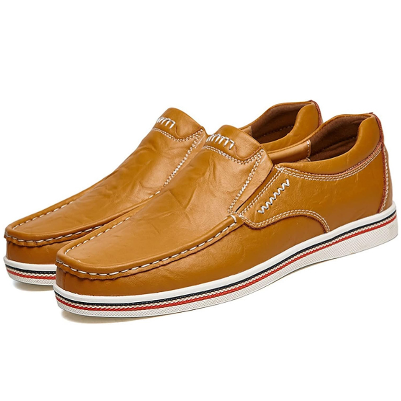 Men's Slip-On Genuine Leather Orthopedic Casual Shoes Work Shoes