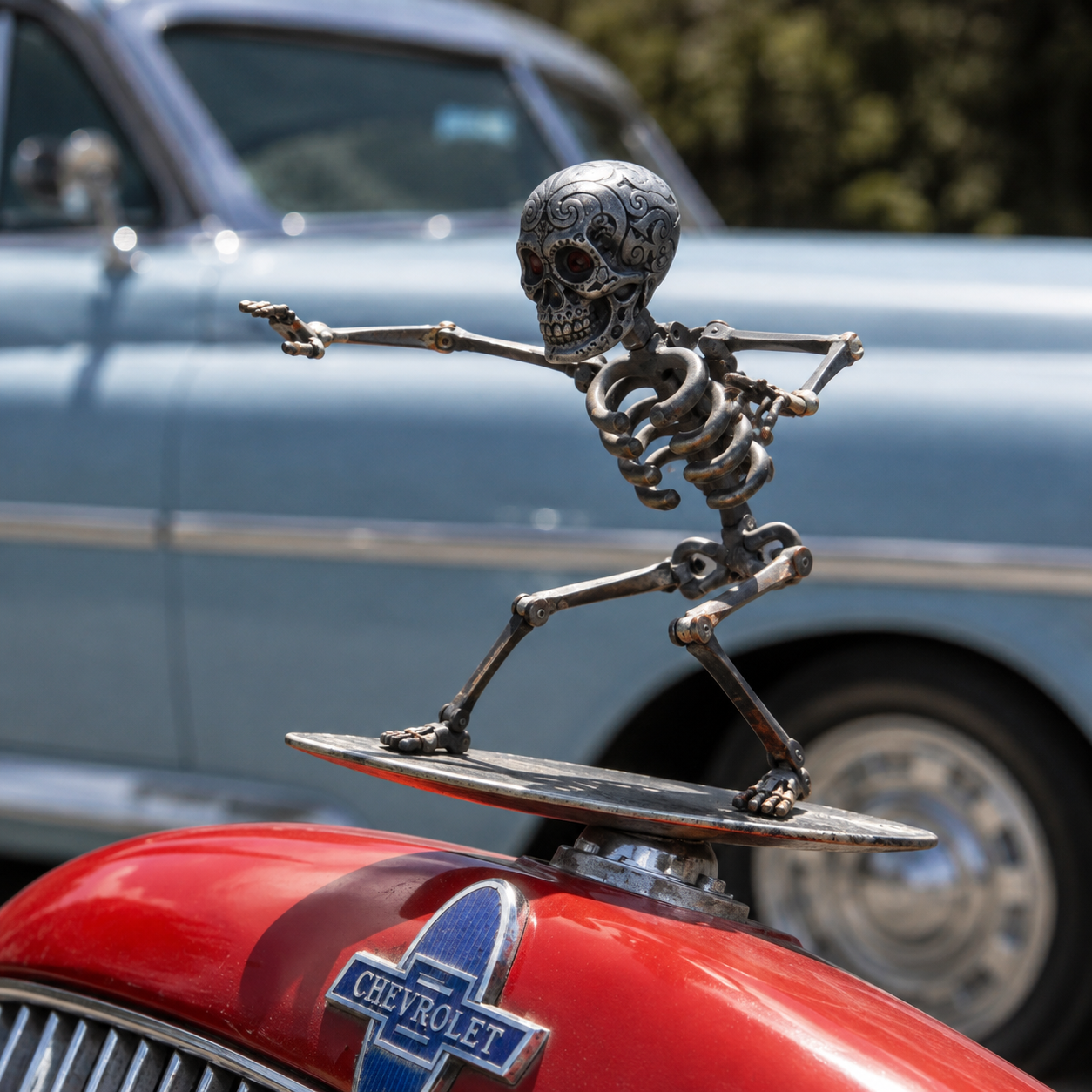 Skeleton Middle Finger Hood Ornament