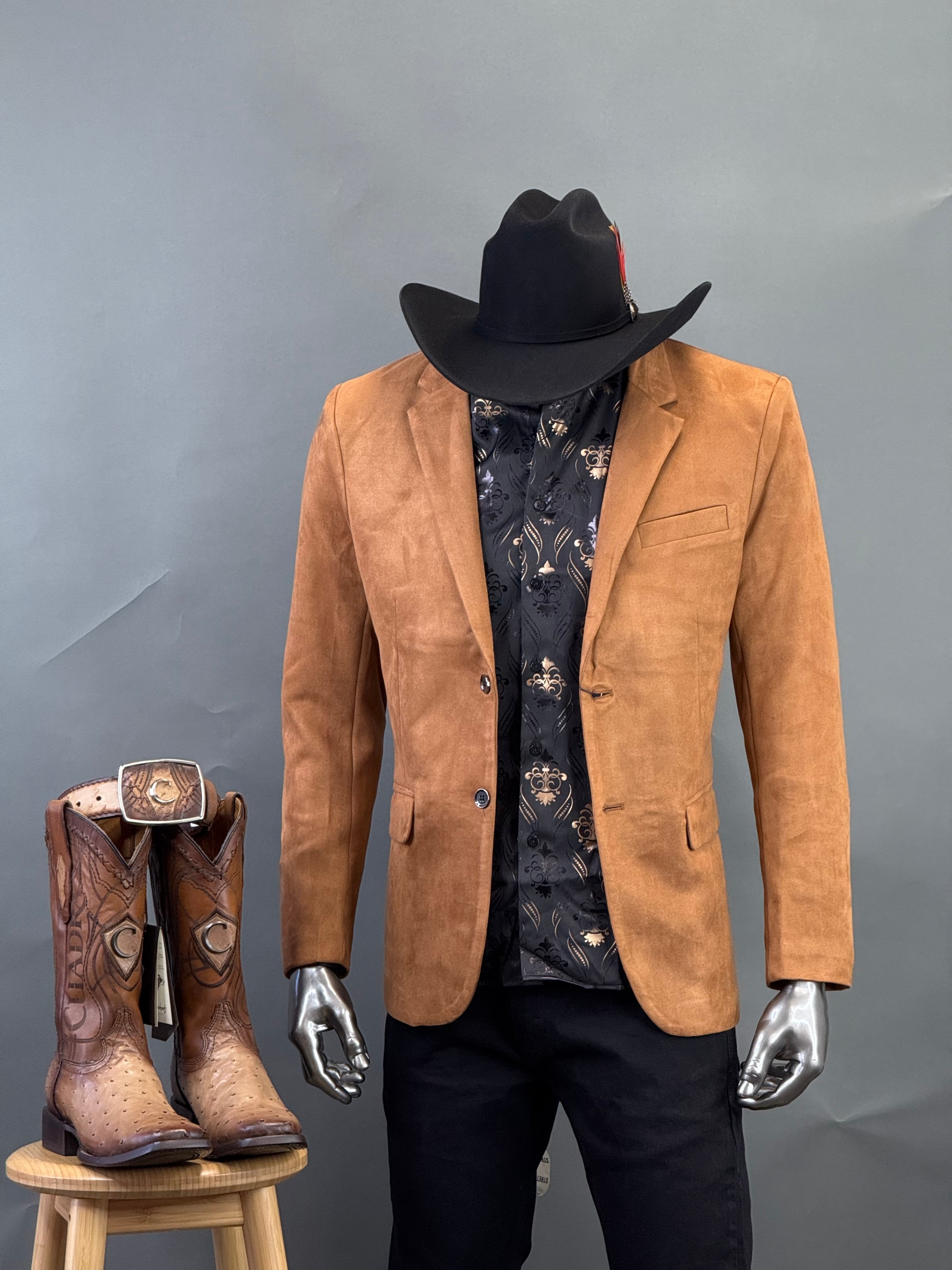 PLATINI CAMEL GAMUZA SUEDE BLAZER