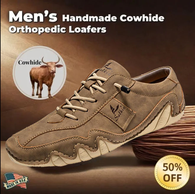 ⏰Hot sale 70% OFF🔥 Men's Handmade Genuine Leather Slip-On Loafers