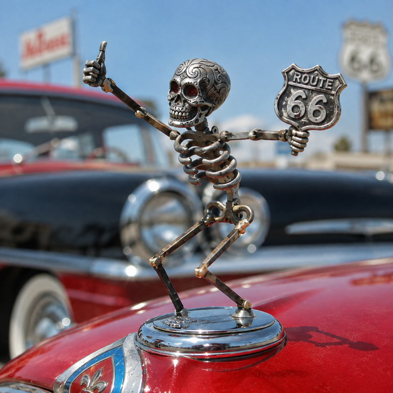 Skeleton Middle Finger Hood Ornament