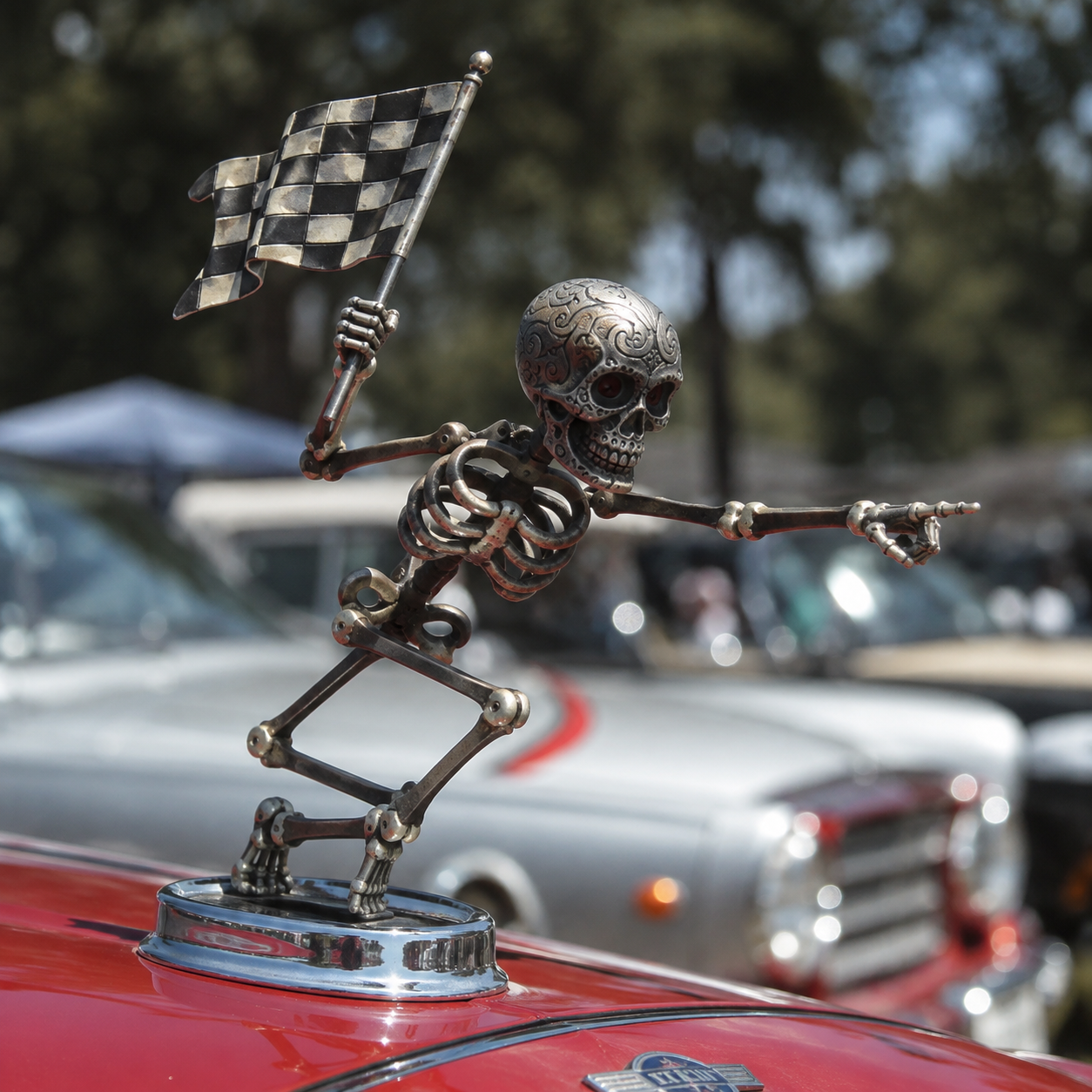 Skeleton Middle Finger Hood Ornament