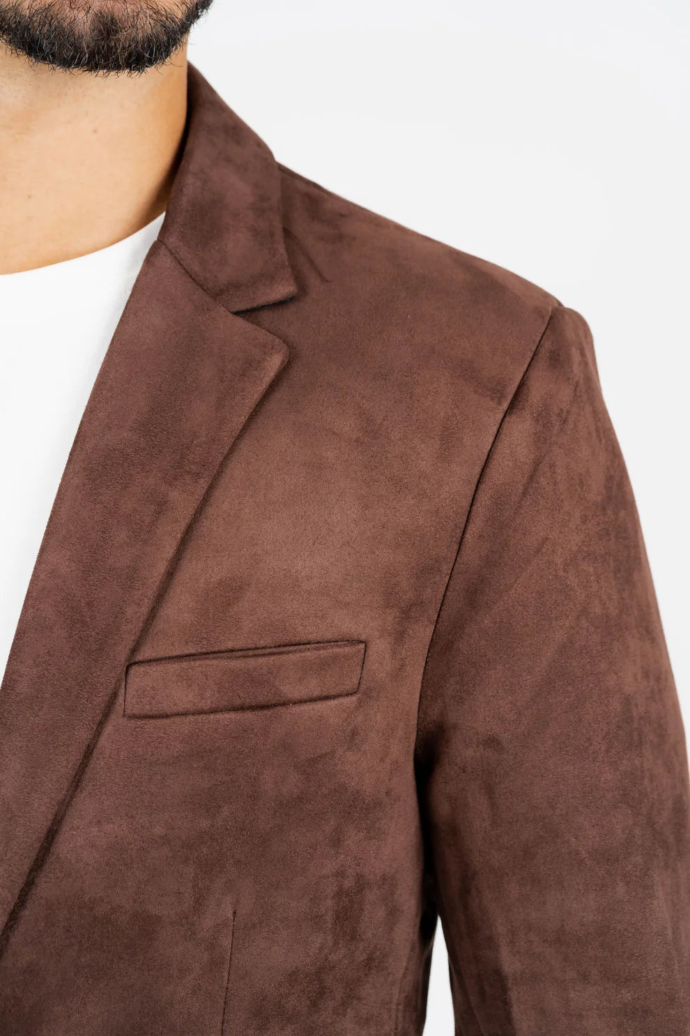 PLATINI CHOCOLATE BROWN GAMUZA SUEDE BLAZER