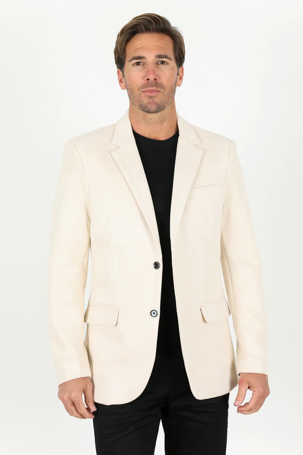 PLATINI WHITE BEIGE GAMUZA SUEDE BLAZER