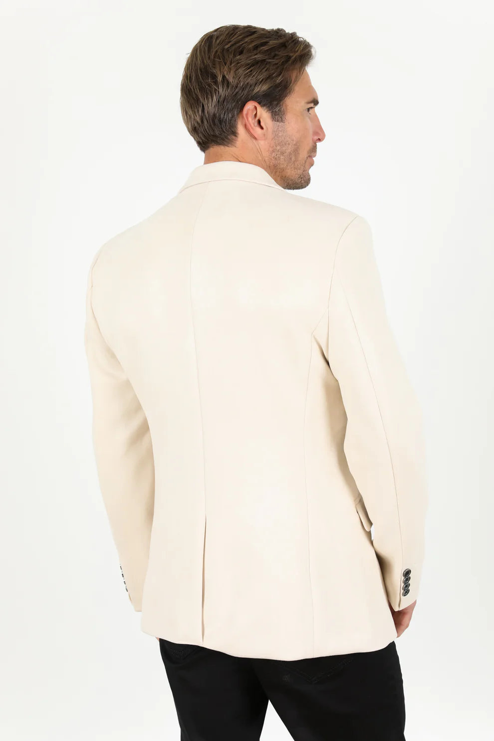 PLATINI WHITE BEIGE GAMUZA SUEDE BLAZER
