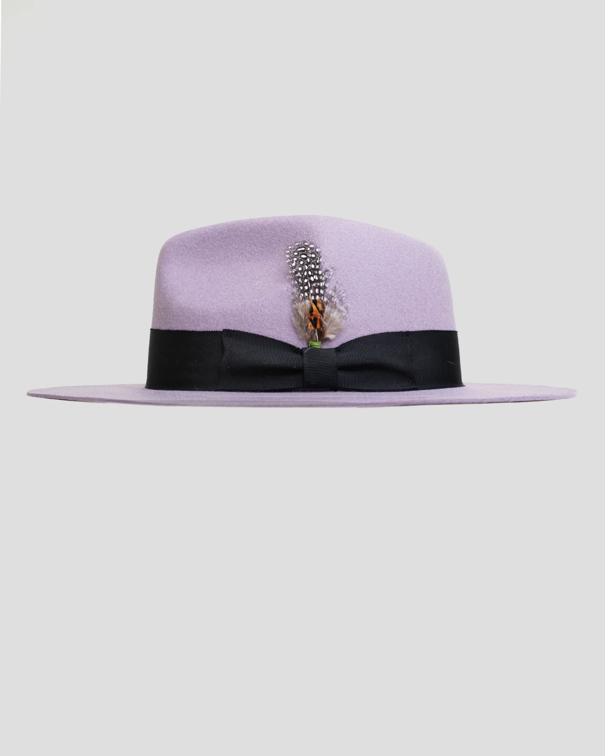 Ferguson Fedora Hat - Lavender + Black