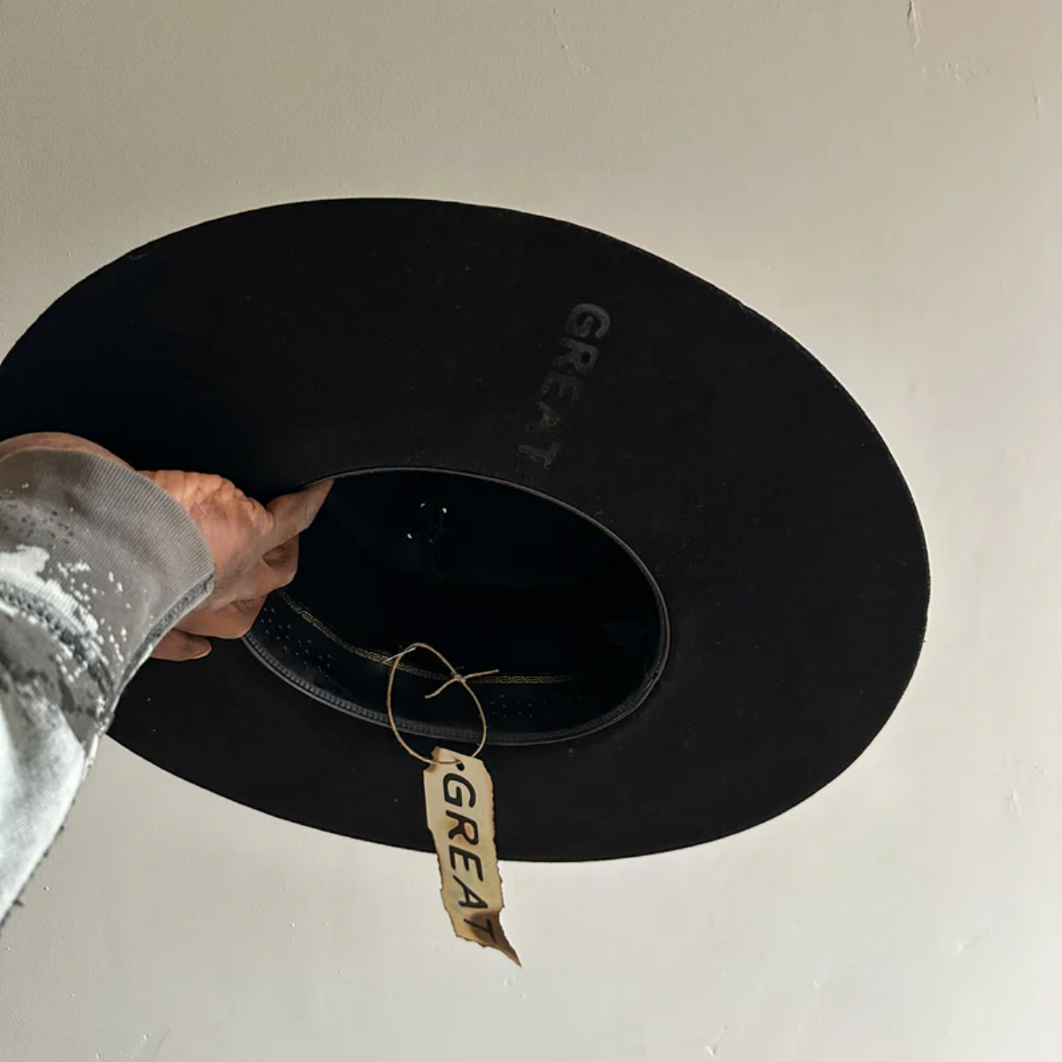 Brim Reaper Skull Wide Brim Hat - Soot Black