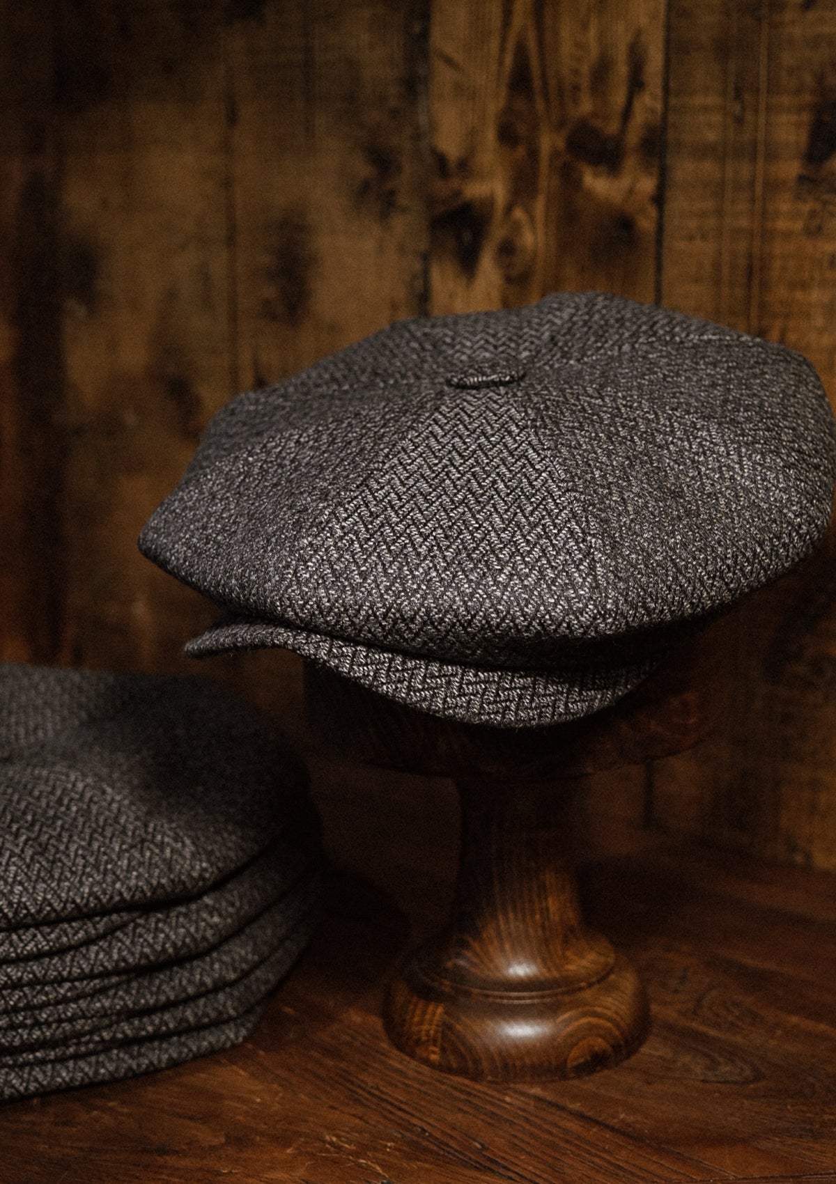 Grafton Baker Boy - (Wide Width) Lightweight Italian Wool - Grey