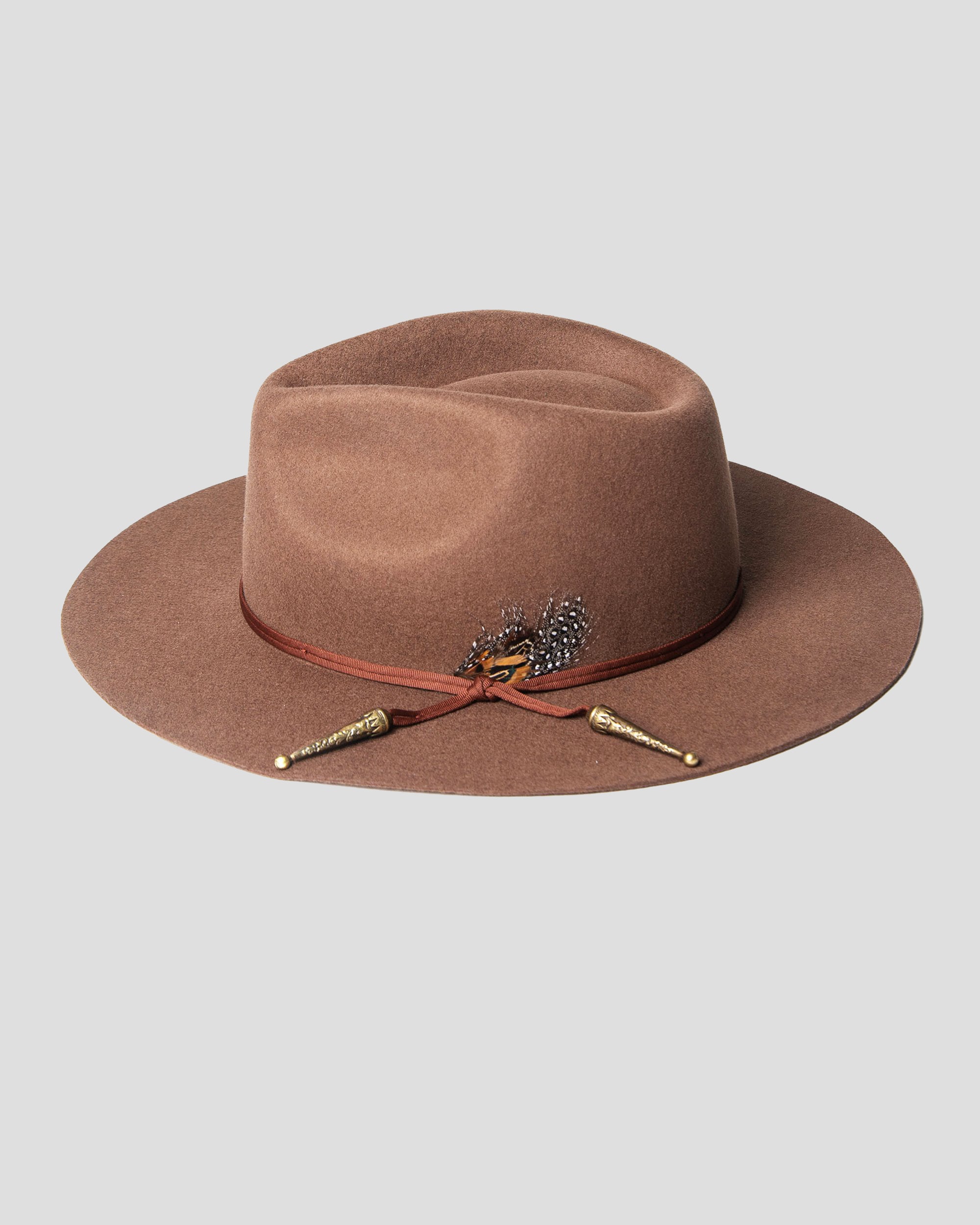 Lone Star Fedora Hat - Walnut
